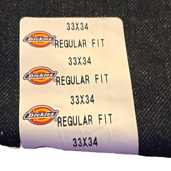 Mens Dickies Jeans 33x34 Regular Straight Fit Denim NWT Fits Over Boots - Picture 8 of 13